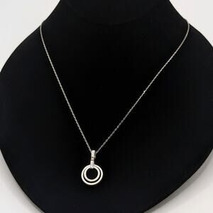 Hot Diamonds Sterling Silver 925 Real Diamond Accent Pendant Necklace HD/C